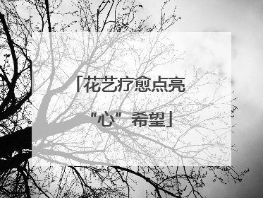 花艺疗愈点亮“心”希望