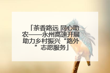 茶香路远 同心助农——永州高速开展助力乡村振兴“路外”志愿服务
