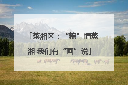 蒸湘区：“粽”情蒸湘 我们有“画”说