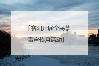 襄阳开展全民禁毒宣传月活动