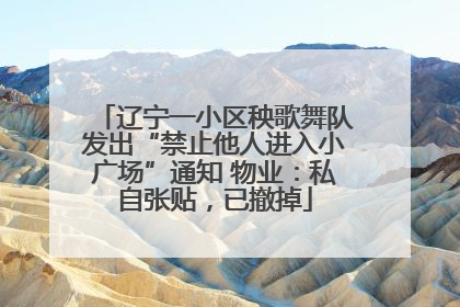 辽宁一小区秧歌舞队发出“禁止他人进入小广场”通知 物业：私自张贴，已撤掉