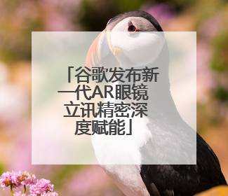 谷歌发布新一代AR眼镜 立讯精密深度赋能