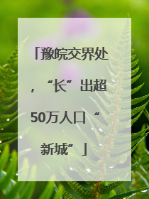 豫皖交界处，“长”出超50万人口“新城”