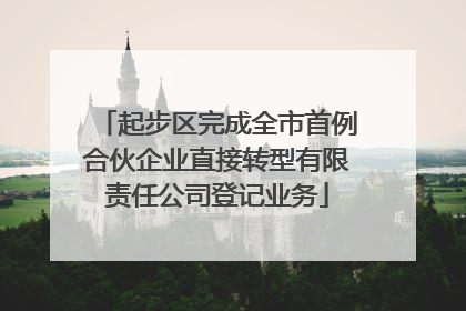 起步区完成全市首例合伙企业直接转型有限责任公司登记业务