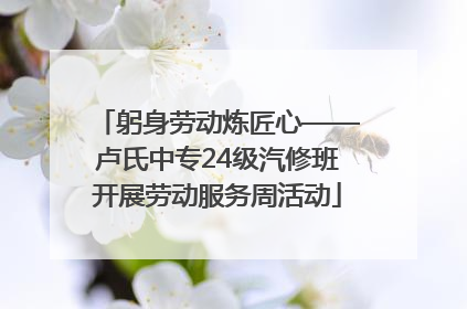 躬身劳动炼匠心——卢氏中专24级汽修班开展劳动服务周活动