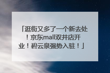 逛街又多了一个新去处！京东mall双井店开业！碧云泉强势入驻！