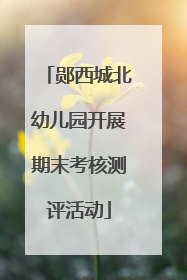 郧西城北幼儿园开展期末考核测评活动