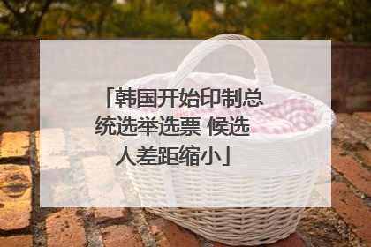 韩国开始印制总统选举选票 候选人差距缩小