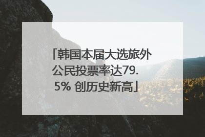 韩国本届大选旅外公民投票率达79.5% 创历史新高