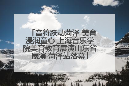 音符跃动菏泽 美育浸润童心 上海音乐学院美育教育展演山东省展演·菏泽站落幕