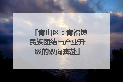 青山区：青福镇民族团结与产业升级的双向奔赴