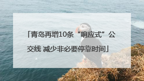 青岛再增10条“响应式”公交线 减少非必要停靠时间