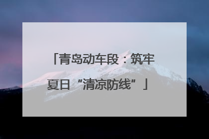 青岛动车段：筑牢夏日“清凉防线”