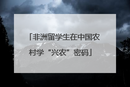 非洲留学生在中国农村学“兴农”密码