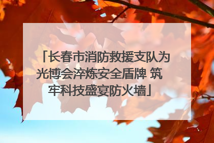 长春市消防救援支队为光博会淬炼安全盾牌 筑牢科技盛宴防火墙