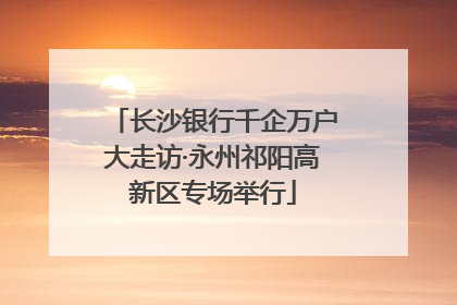 长沙银行千企万户大走访·永州祁阳高新区专场举行