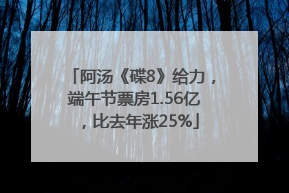 阿汤《碟8》给力，端午节票房1.56亿，比去年涨25%