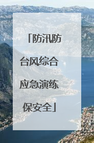 防汛防台风综合应急演练保安全