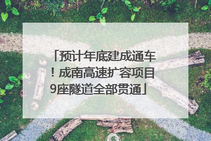 预计年底建成通车！成南高速扩容项目9座隧道全部贯通