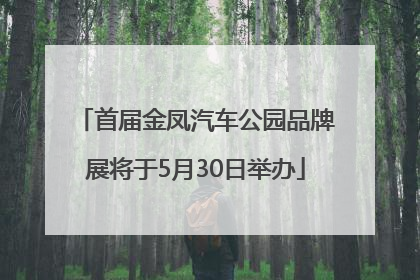 首届金凤汽车公园品牌展将于5月30日举办