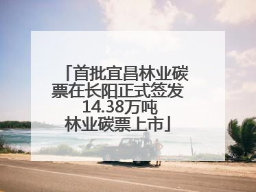 首批宜昌林业碳票在长阳正式签发 14.38万吨林业碳票上市