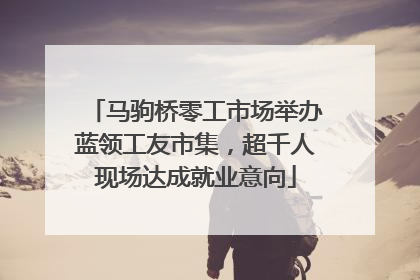 马驹桥零工市场举办蓝领工友市集，超千人现场达成就业意向