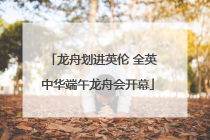 龙舟划进英伦 全英中华端午龙舟会开幕
