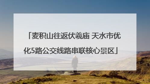 麦积山往返伏羲庙 天水市优化5路公交线路串联核心景区