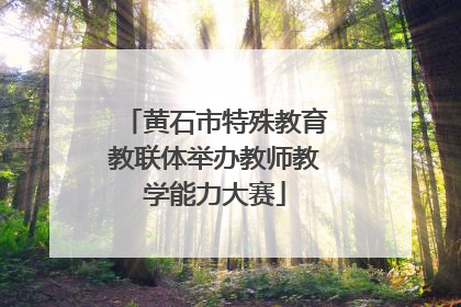黄石市特殊教育教联体举办教师教学能力大赛