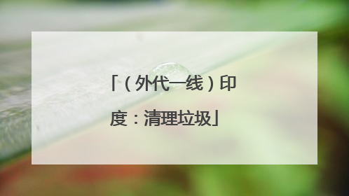 （外代一线）印度：清理垃圾