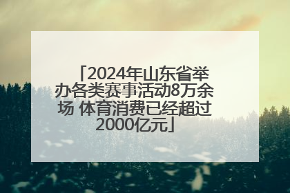 2024年山东省举办各类赛事活动8万余场 体育消费已经超过2000亿元