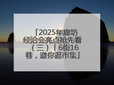 2025年廊坊经洽会亮点抢先看（三）丨6街16巷，邀你逛市集