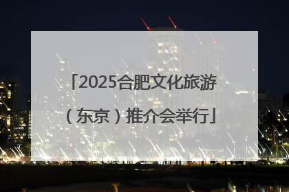 2025合肥文化旅游（东京）推介会举行