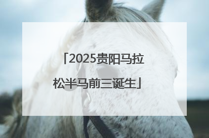 2025贵阳马拉松半马前三诞生