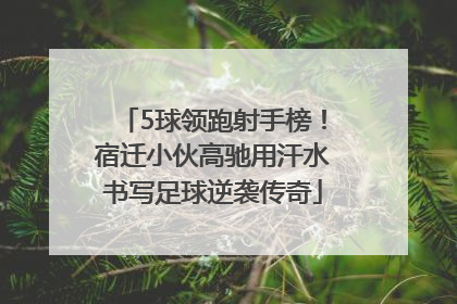 5球领跑射手榜！宿迁小伙高驰用汗水书写足球逆袭传奇