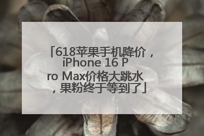 618苹果手机降价，iPhone 16 Pro Max价格大跳水，果粉终于等到了