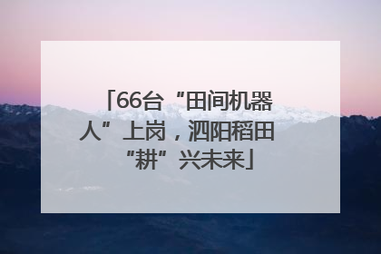 66台“田间机器人”上岗，泗阳稻田“耕”兴未来
