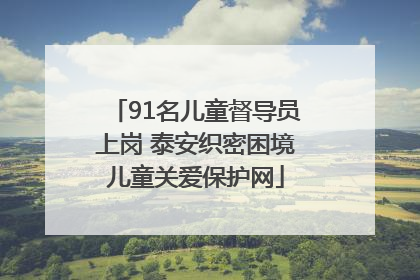 91名儿童督导员上岗 泰安织密困境儿童关爱保护网