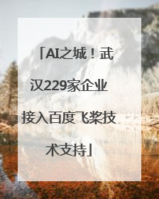 AI之城！武汉229家企业接入百度飞桨技术支持