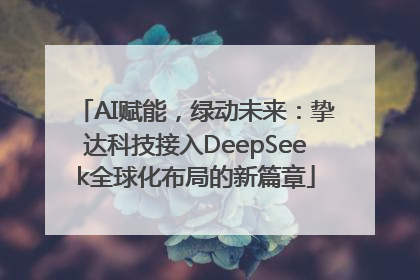 AI赋能，绿动未来：挚达科技接入DeepSeek全球化布局的新篇章