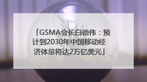 GSMA会长白德伟：预计到2030年中国移动经济体量将达2万亿美元